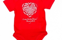 Body niemowlece czerwone WOSP 53-60 cm 2 szt.