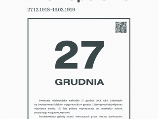 3 Zwycieskie Powstanie Wielkopolskie- kartka z kalendarza
