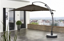 Parasol Easy Sun 320x320 o kwadratowej szaczy wraz z podstawa