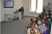 Lekcja biblioteczna na temat historii i dzialalnosci Biblioteki w Malanowie