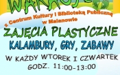 Plakat wakacyjne zajecia dla dzieci w CKiBP