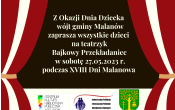 Plakat informujący o teatrzyku dla dzieci 