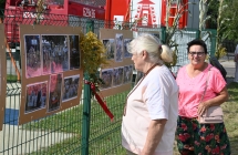 Kobiety oglądające wystawę fotografii 