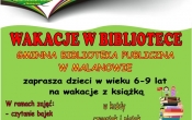 Plakat wakacje biblioteka